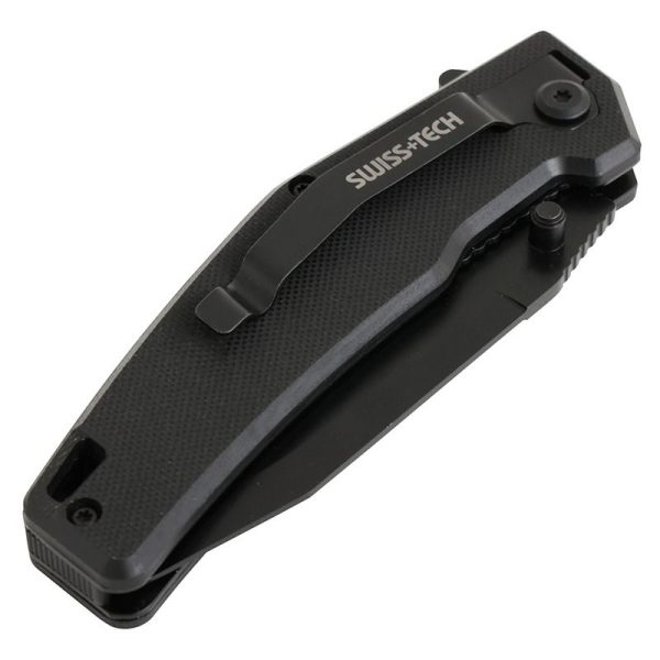Swisstech džepni nož Black TiNi G10 ST014002 - Image 4