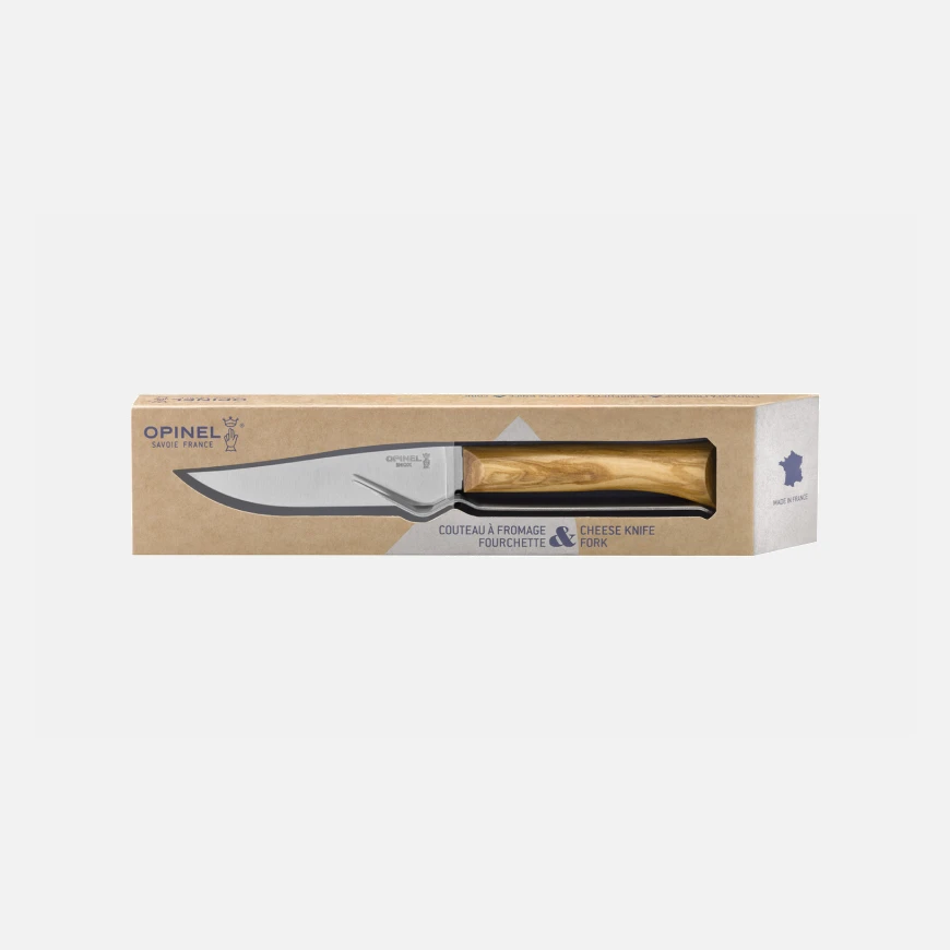 Opinel set za sir 2626 nož i viljuška Olive wood - Slika 5